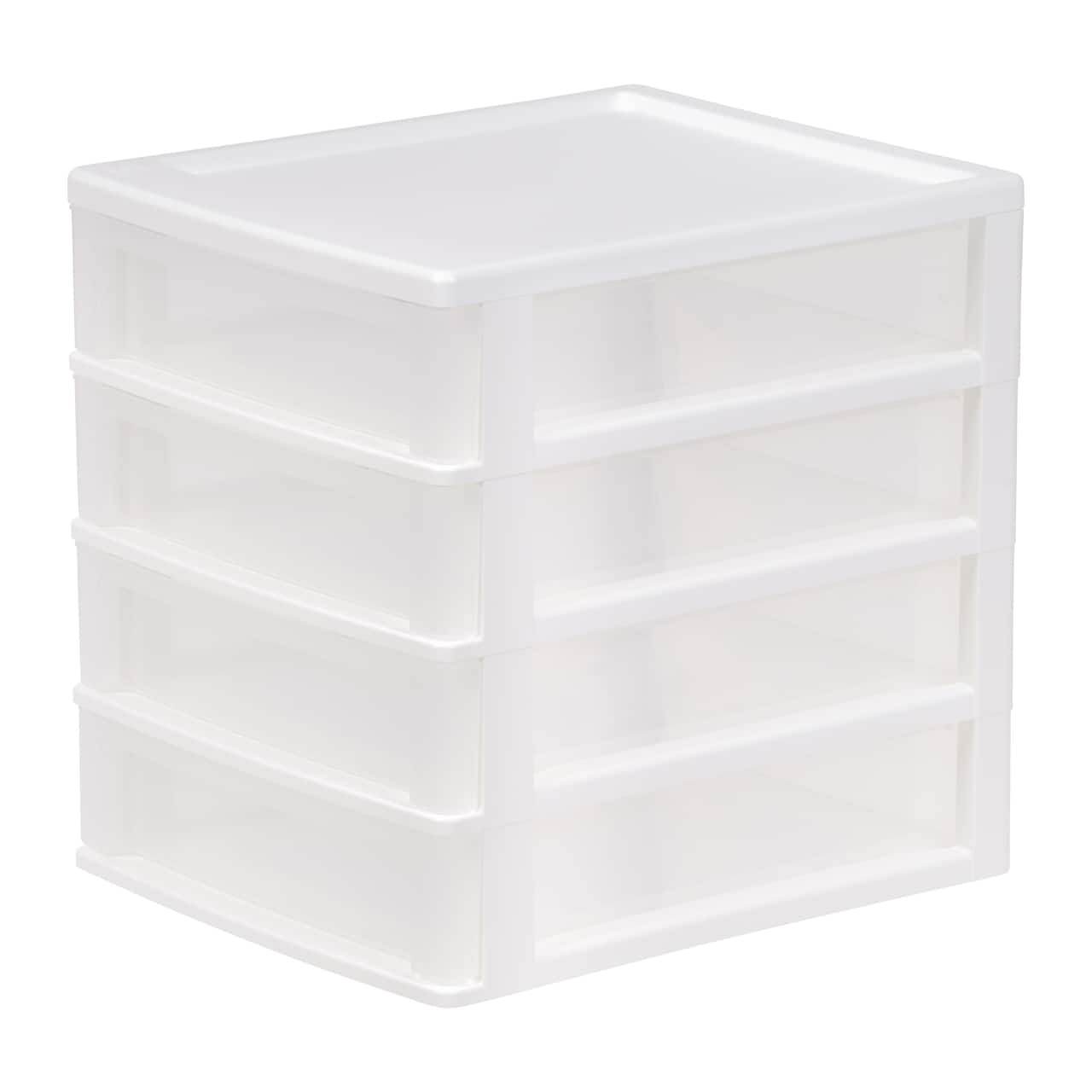 IRIS White 4-Drawer Desktop-Storage Unit